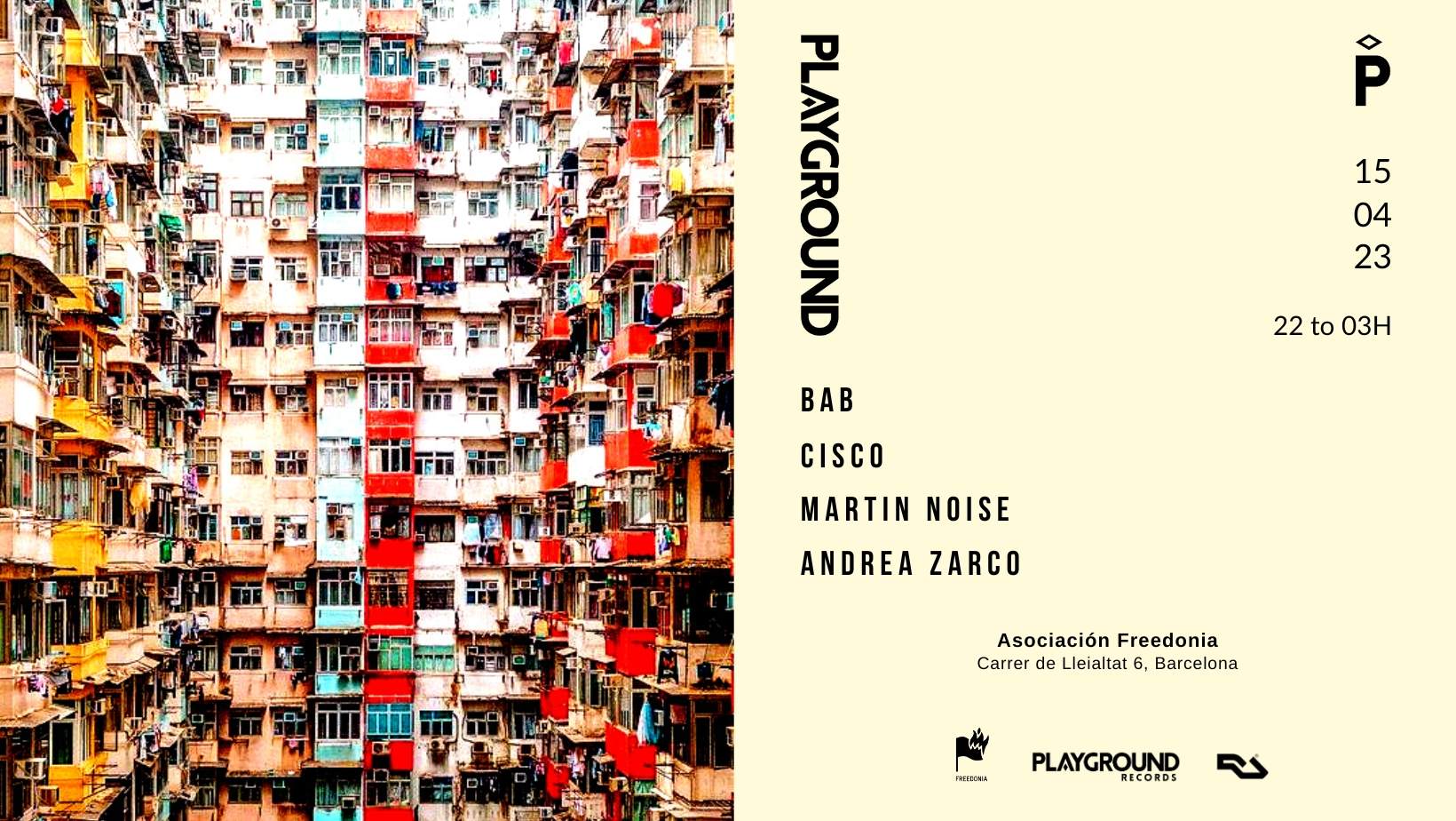 Playground with Bab + Martin Noise + Cisco + Andrea Zarco - Página frontal