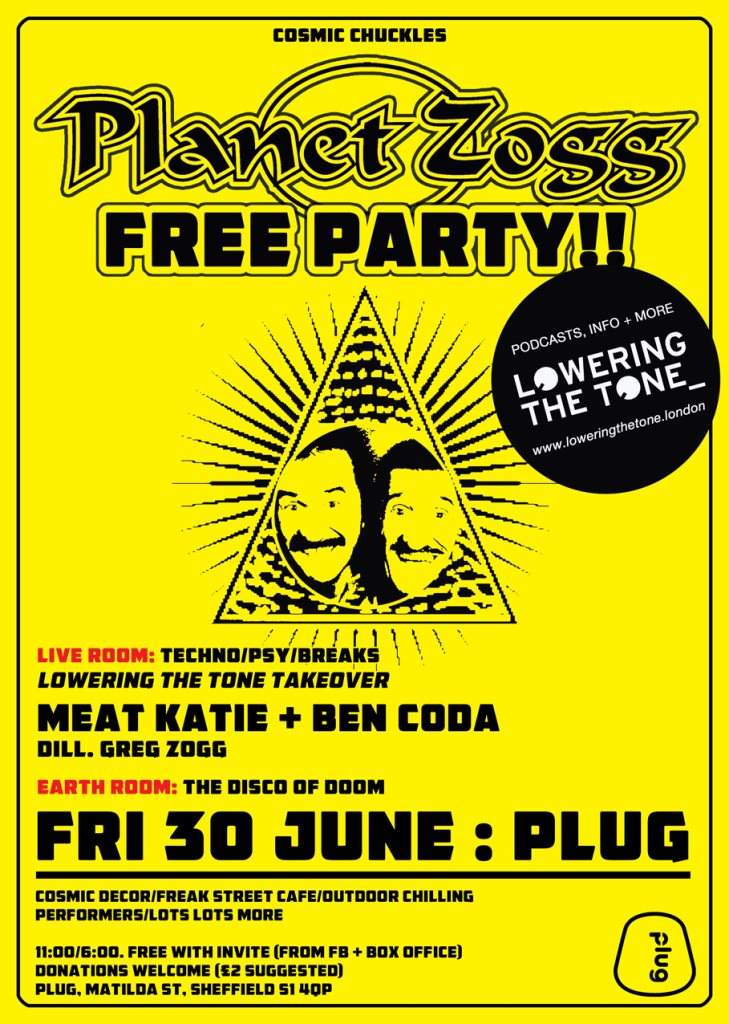 Planet Zogg Free Party! w Meat Katie/Ben Coda/More - Página frontal