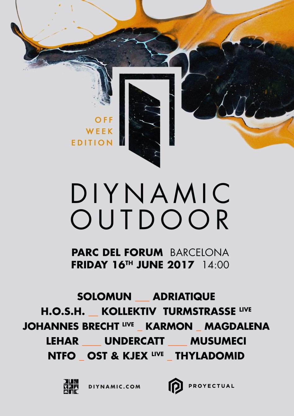 Diynamic Outdoor, Off-Week 2017 Edition - フライヤー表