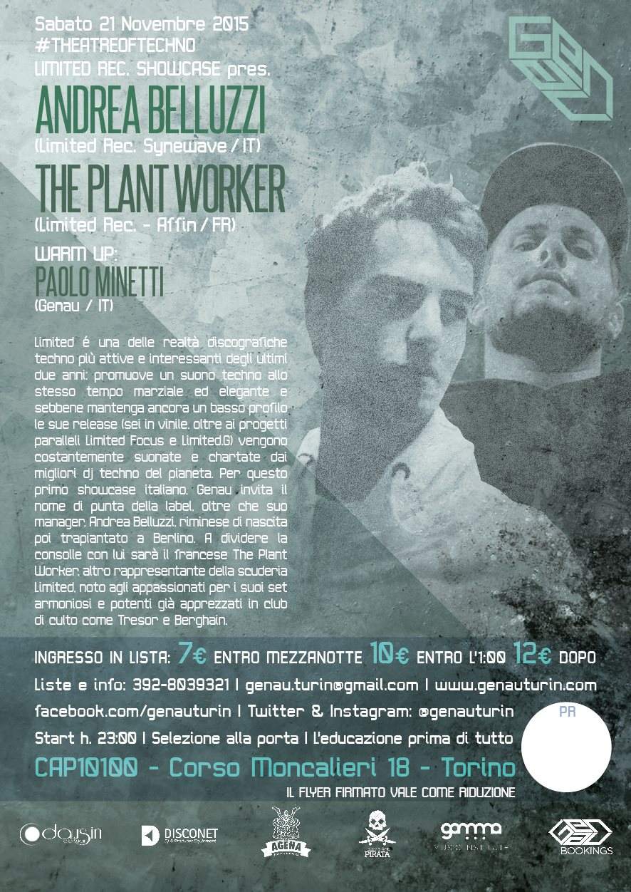Genau Pres. Limited Showcase with The Plant Worker & Andrea Belluzzi - フライヤー裏