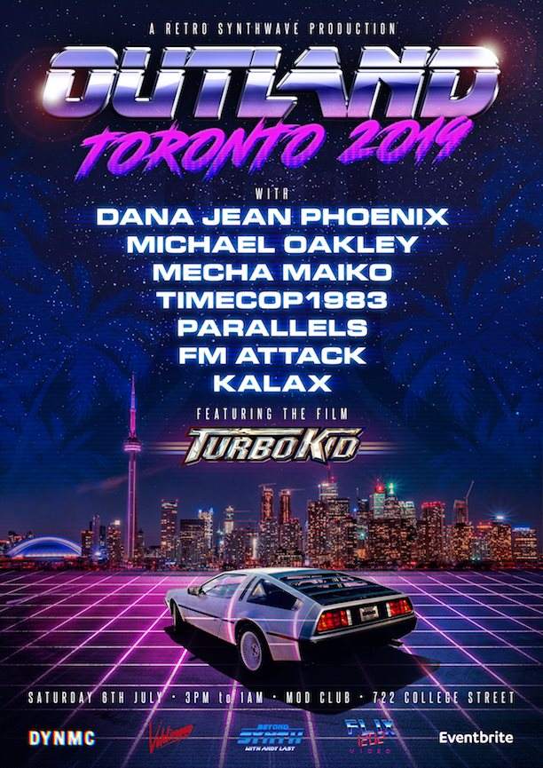 Outland Toronto 2019 - Retrowave Festival - Página trasera