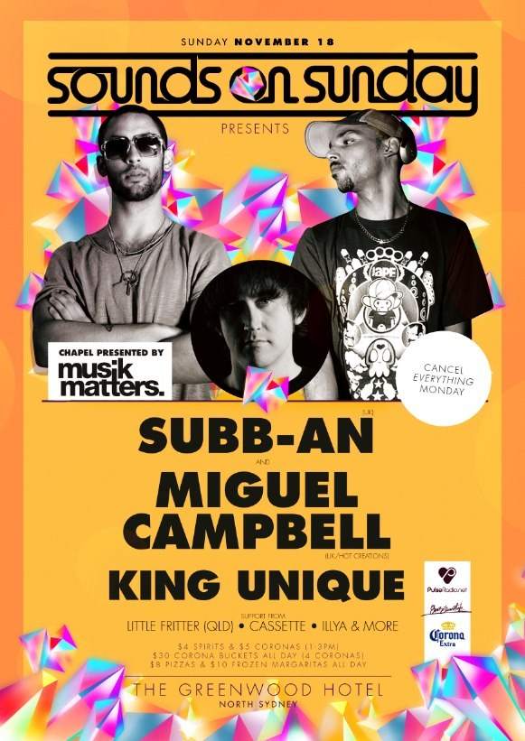 Sounds on Sunday presents Miguel Campbell and Subb-an - Página frontal