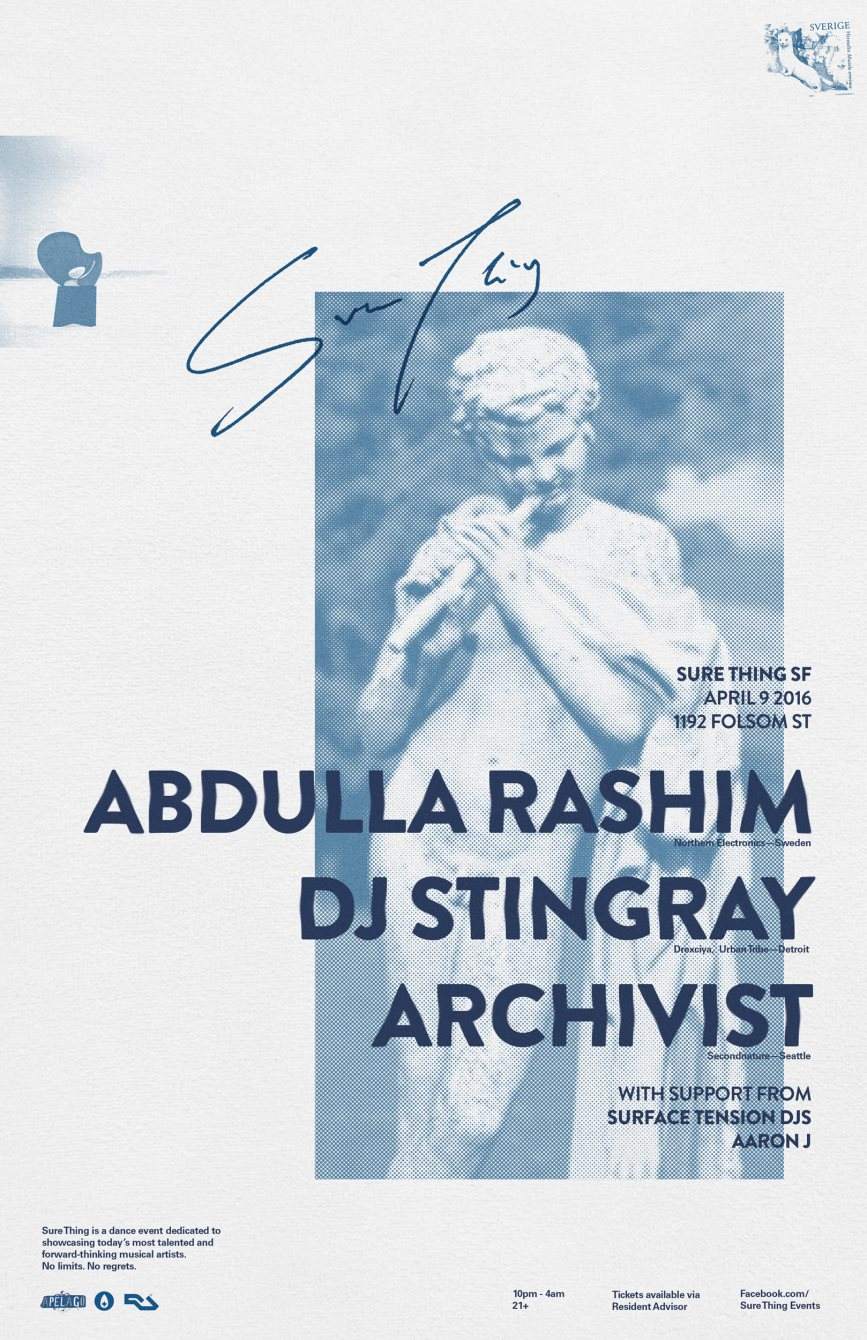 Sure Thing: Abdulla Rashim, DJ Stingray, Archivist, Surface Tension DJs, Aaron J - Página frontal