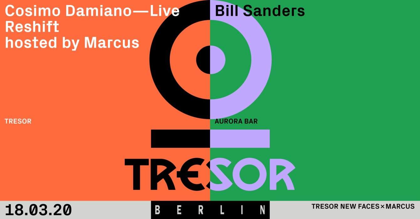 (Cancelled) Tresor New Faces with Marcus - Página frontal