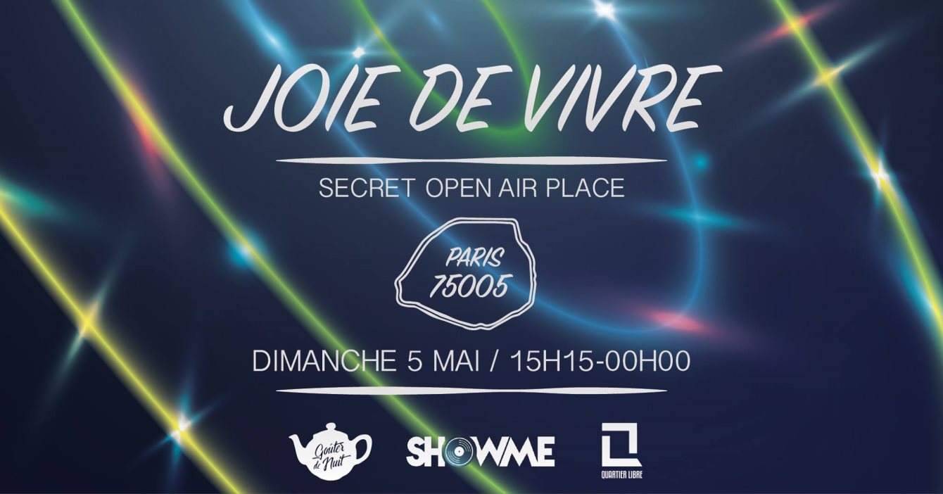 Show Me Invite Gouter De Nuit & Quartier Libre: Joie De Vivre - フライヤー表