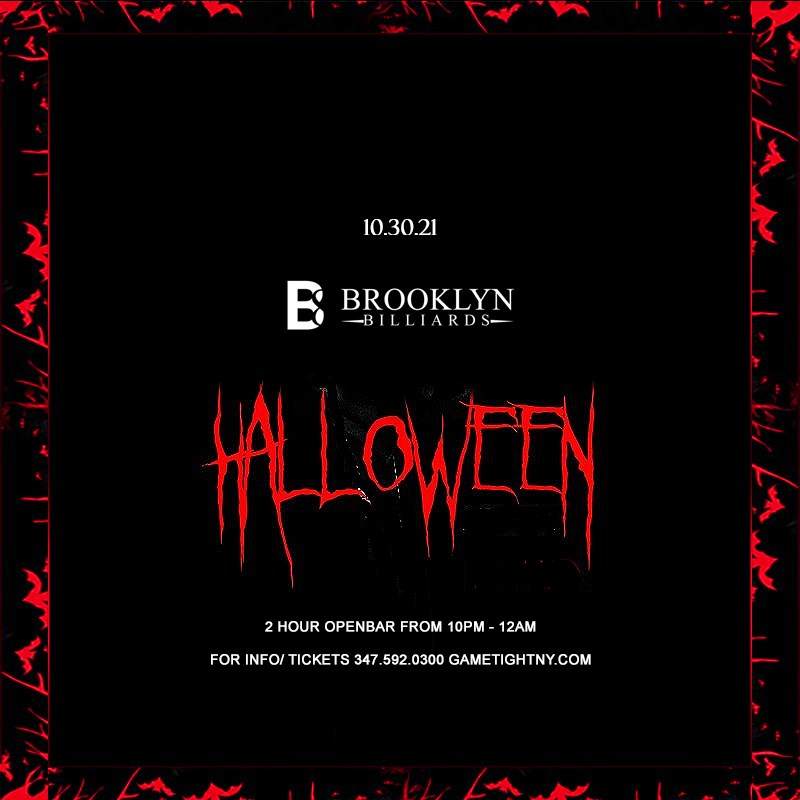 Brooklyn Billiards Bar Lounge 2 Hour Openbar Halloween Party 2021 at