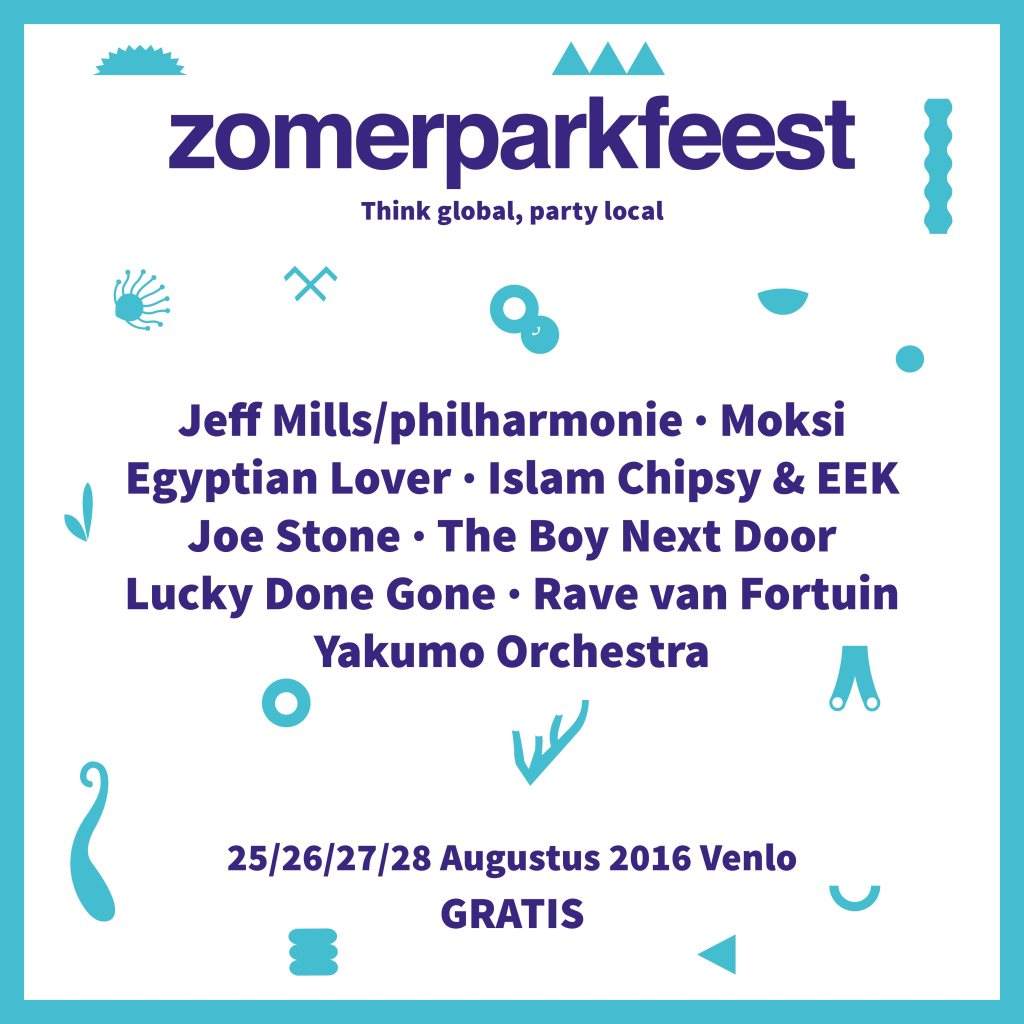 Zomerparkfeest 2016 - フライヤー表