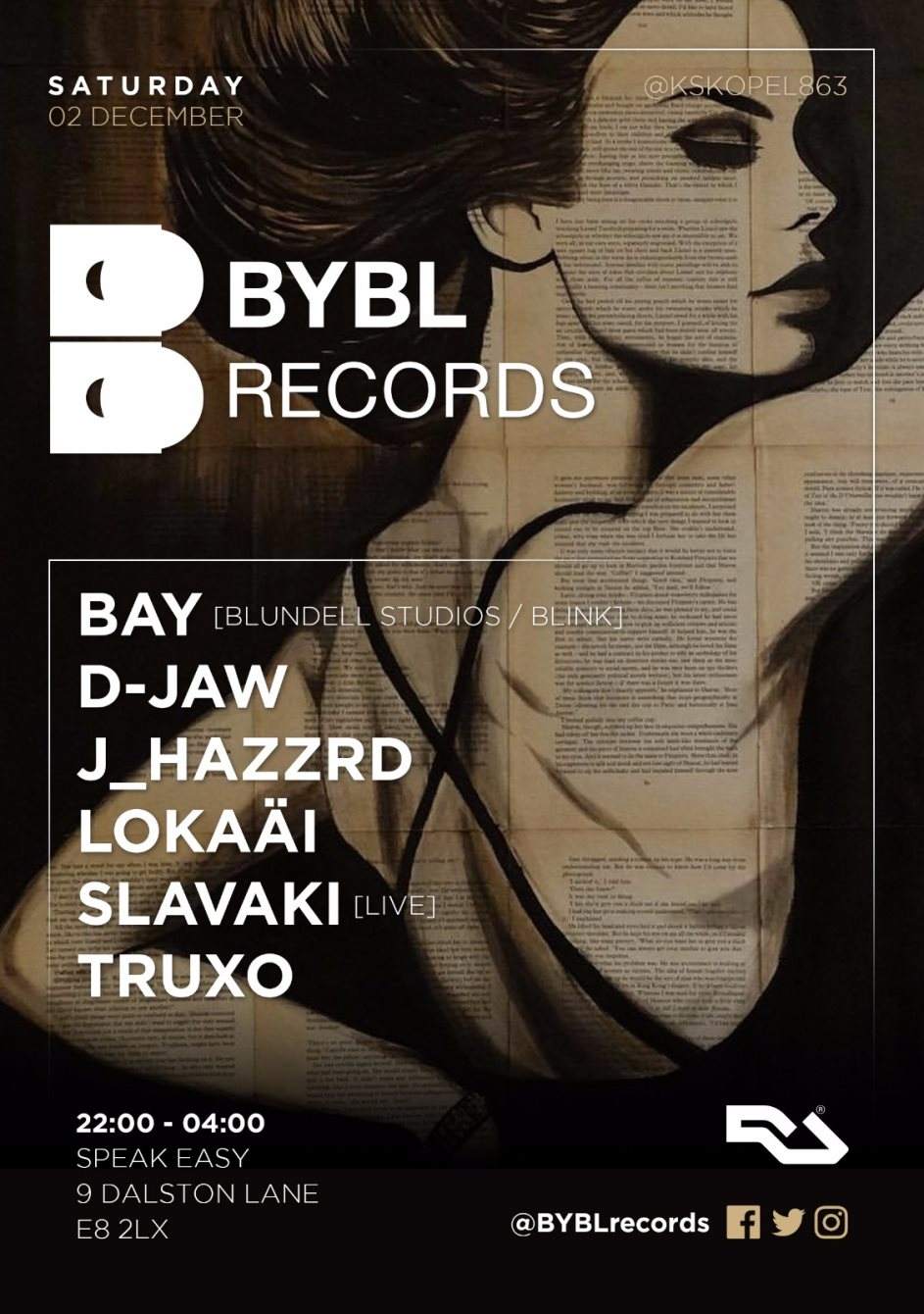 BYBL Records Free Party - フライヤー表