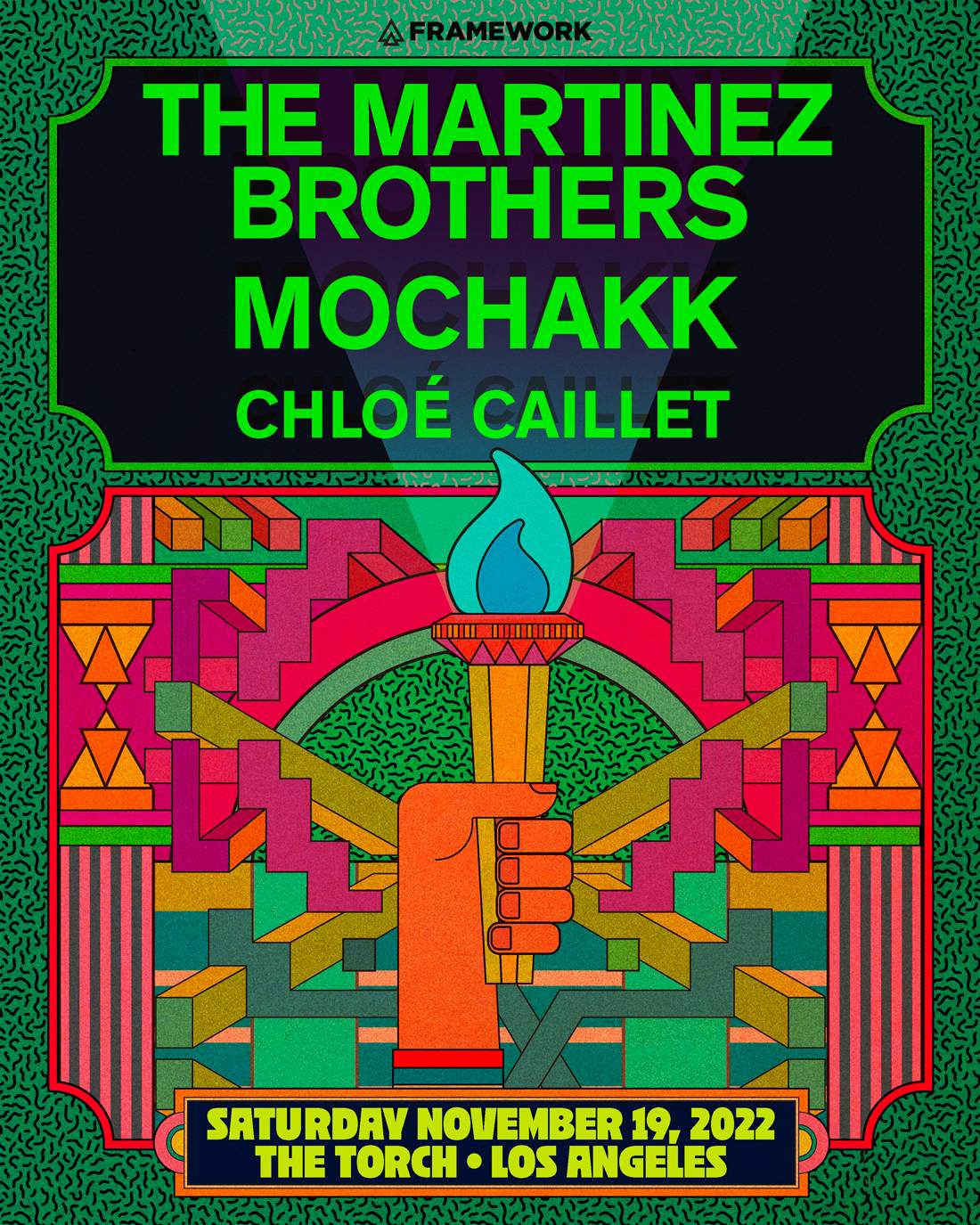 Framework presents The Martinez Brothers, Mochakk, Chloé Caillet at