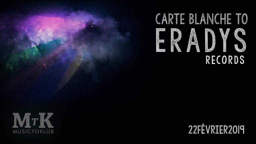 Carte Blanche to Eradys Records - Página frontal