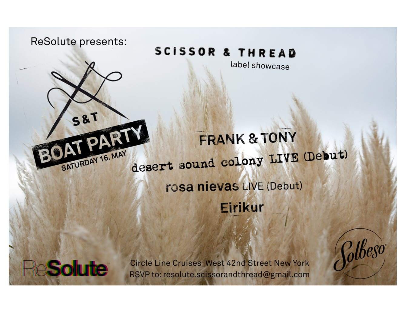 Resolute presents: Scissor & Thread Showcase - First Boat Party OF The Season - Página trasera