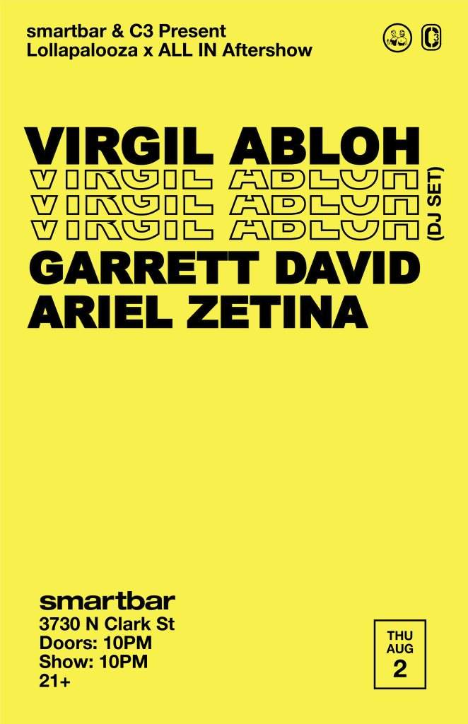 Lollapalooza x All In Aftershow with Virgil Abloh (DJ Set) / Garrett David / Ariel Zetina - Página trasera
