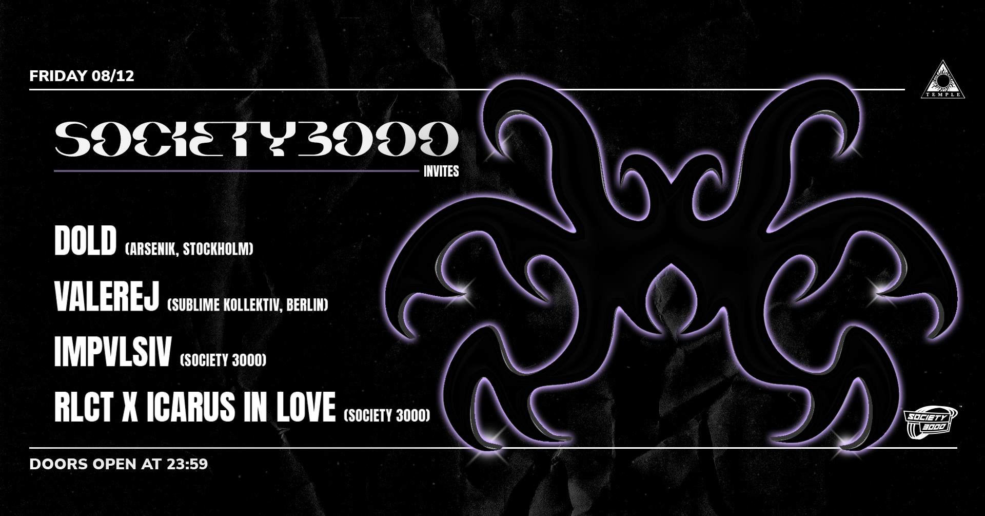 SOCIETY 3000 Invites: Dold / Valerej - フライヤー裏