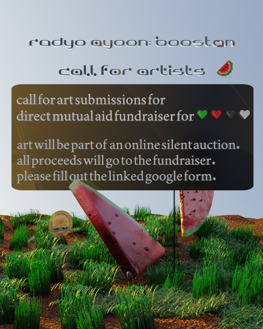 Radyo Ayoon: Boostan @ Foxglove - Fundraising for Mutual Aid - Página trasera