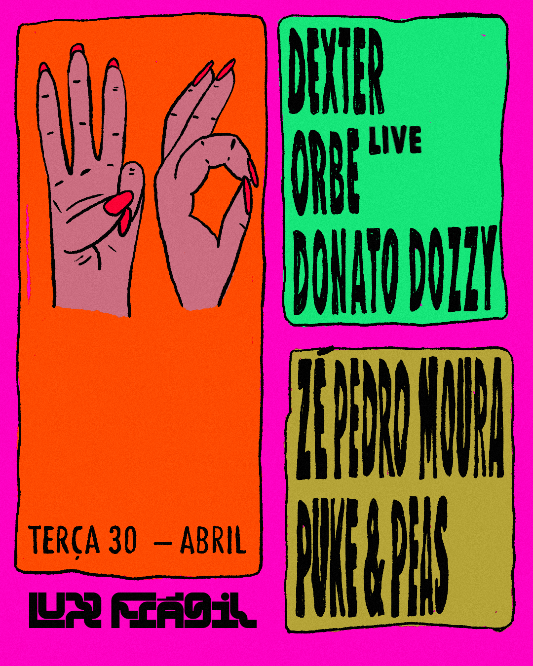 Donato Dozzy x ORBE live x Dexter - フライヤー表