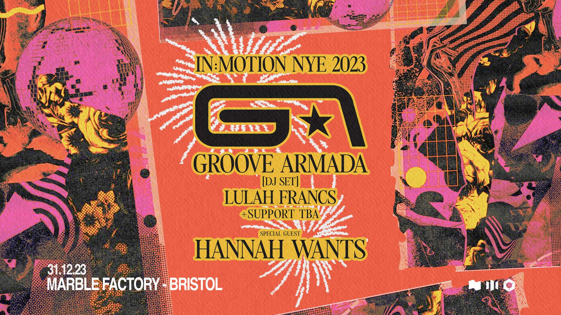 In:Motion New Years Eve: Groove Armada - フライヤー表
