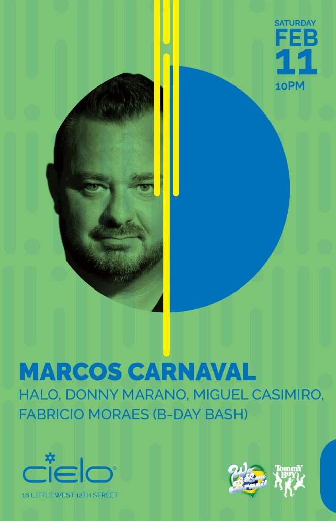 Tommy Boy presents We Love Brasil - Marcos Carnaval/ Halo/ Donny Marano/ Miguel Caimiro/ Fabric - フライヤー表