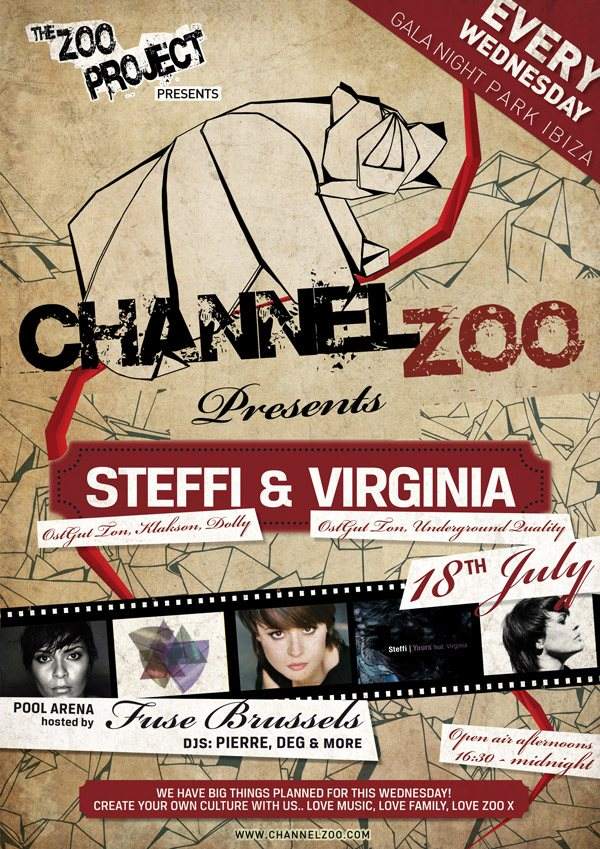 Channel Zoo & Fuse Club present Steffi, Virginia, Pierre, Deg - フライヤー表