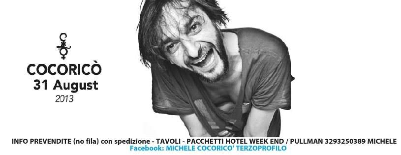 31 08 2013 Cocoricò Ricardo Villalobos Prevendite Biglietti Tavoli Pacchetti Hotel Pullman - Página frontal