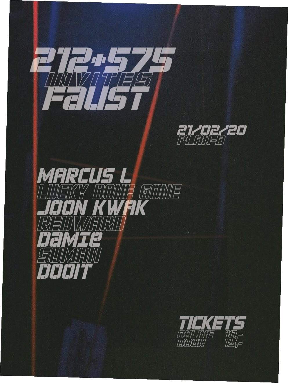 212 + 575 Invites Faust - フライヤー表