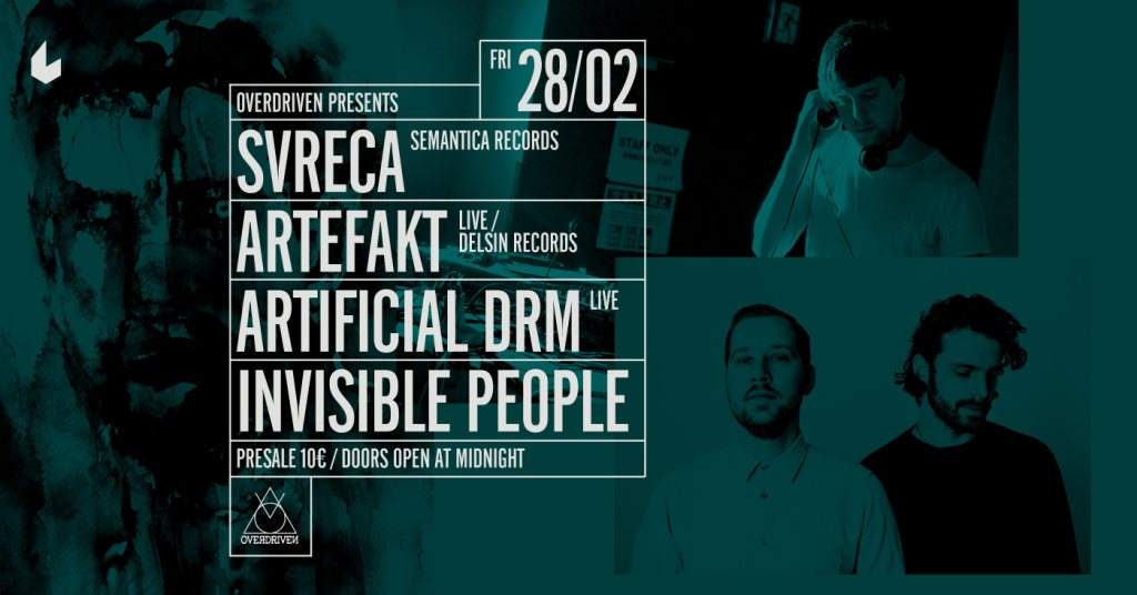 Overdriven with Svreca, Artefakt, Artificial Drm (Live) & Invisible People - Página trasera