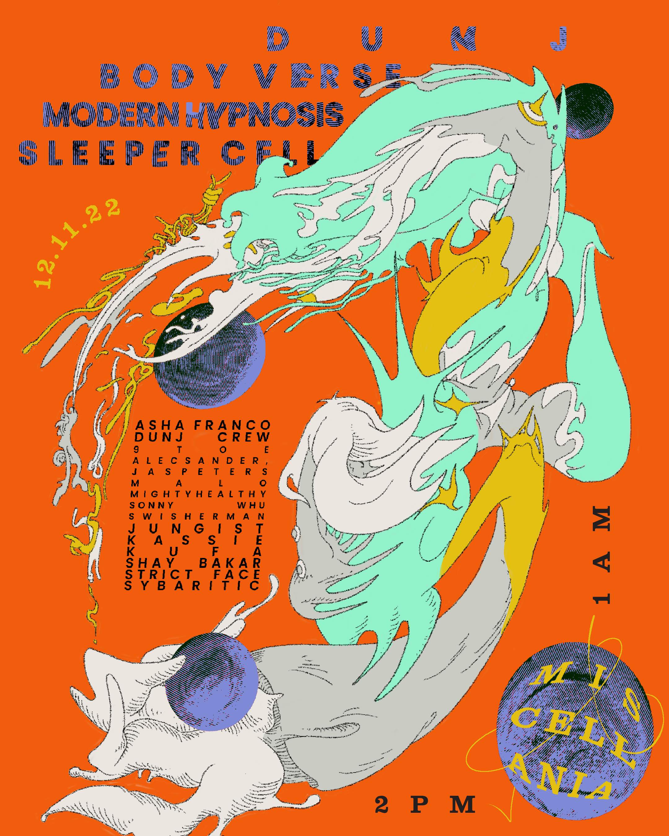 Dunj x Body Verse X Modern Hypnosis x Sleeper Cell with Strict Face - フライヤー表