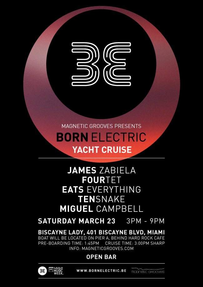 Born Electric Cruise with James Zabiela, Eats Everything, Four Tet, Tensnake & Miguel Campbell - Página frontal