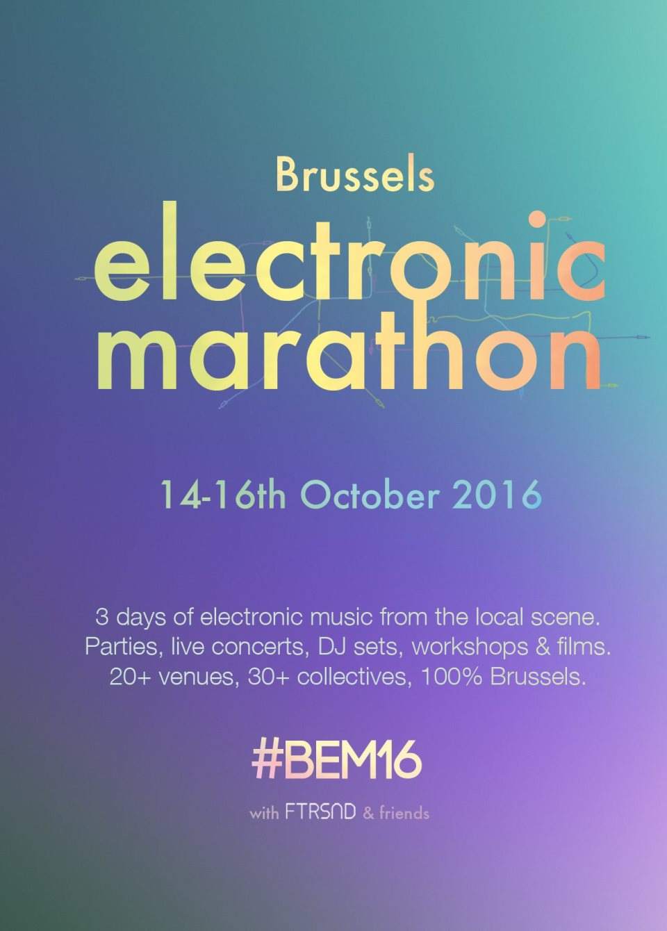 Brussels Electronic Marathon 2016 - フライヤー裏
