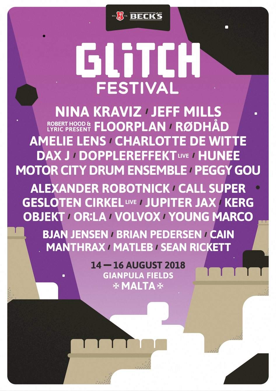 Glitch Festival 2018 - フライヤー裏