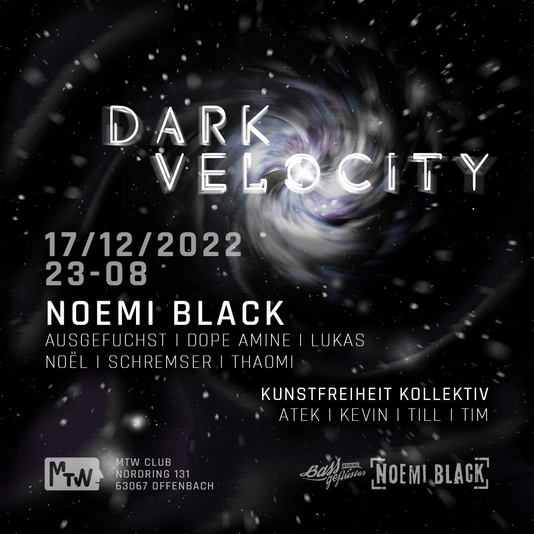 Dark Velocity with Noemi Black - フライヤー表