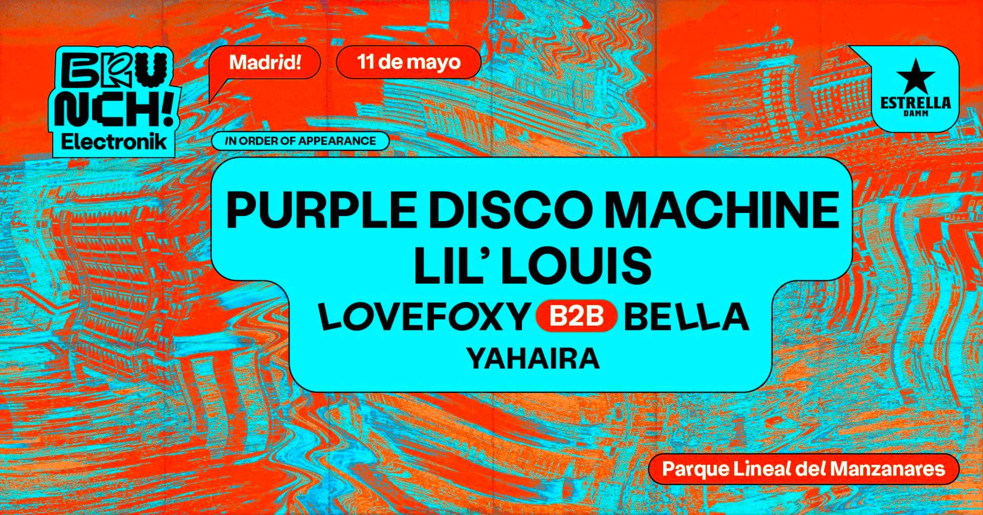 *SOLD OUT* Brunch Electronik Madrid #2: Purple Disco Machine, Lil' Louis y más - フライヤー裏