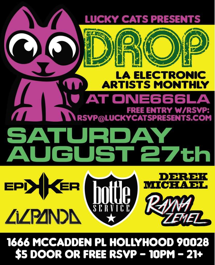 Drop: LA Electronic Artist Monthly - フライヤー表