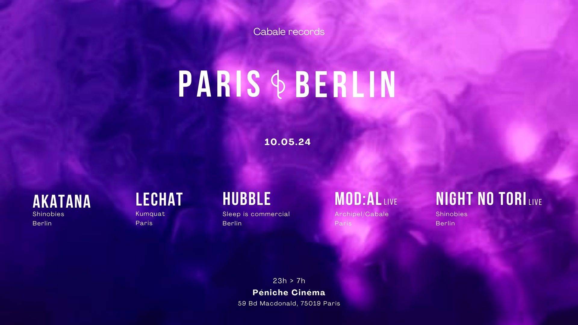 Cabale records - Paris/Berlin - フライヤー表