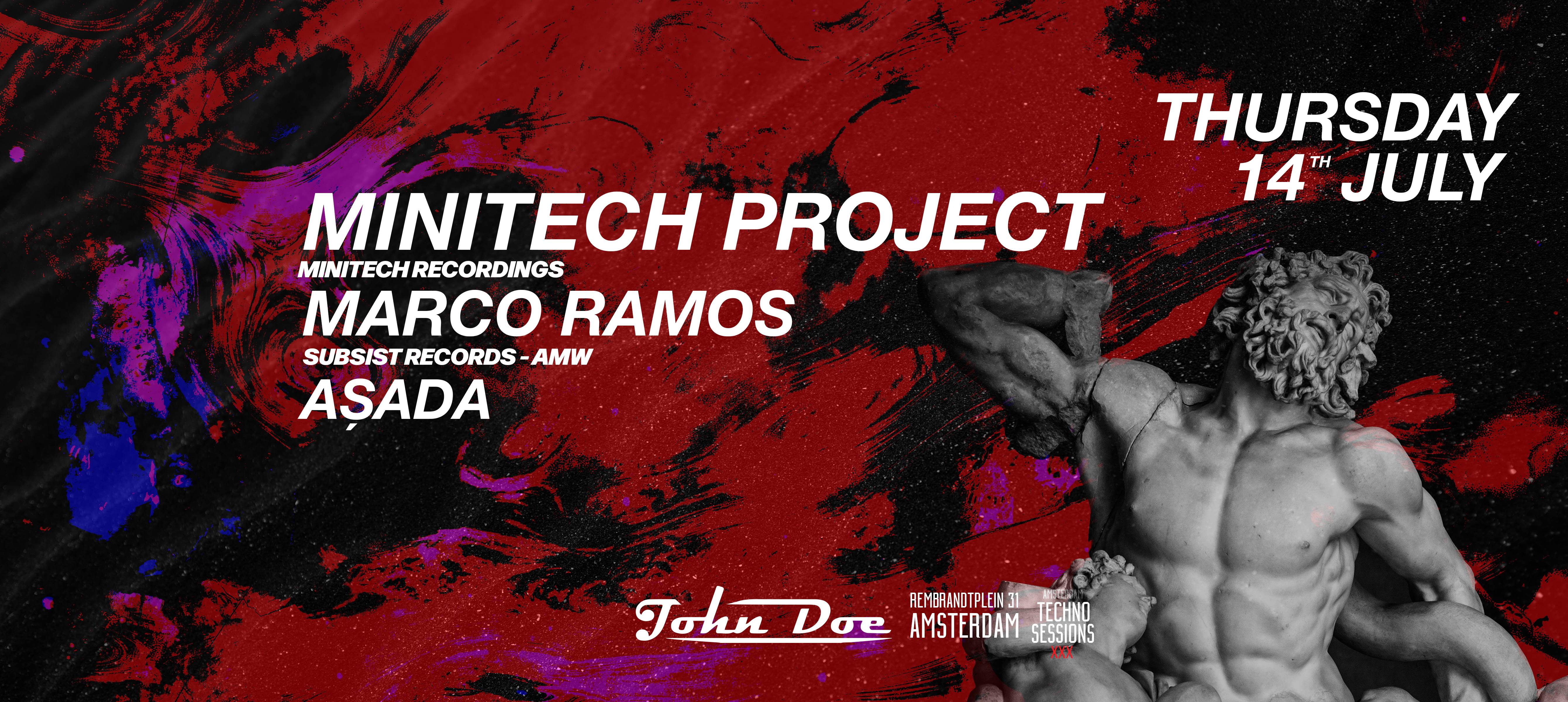 Amsterdam Techno Sessions w/ MiniTech Project, Marco Ramos & Asada - フライヤー裏