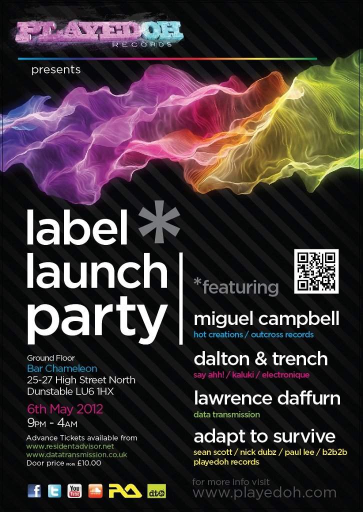 Playedoh Records - Label Launch Party - フライヤー表