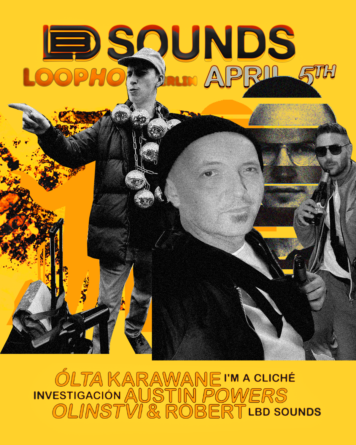 LBD Sounds with Olta Karawane, Austin Powers, Olinstvi, Robert - Página trasera