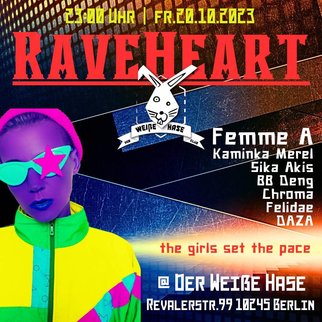 RaveHeart / girls set the pace - フライヤー表