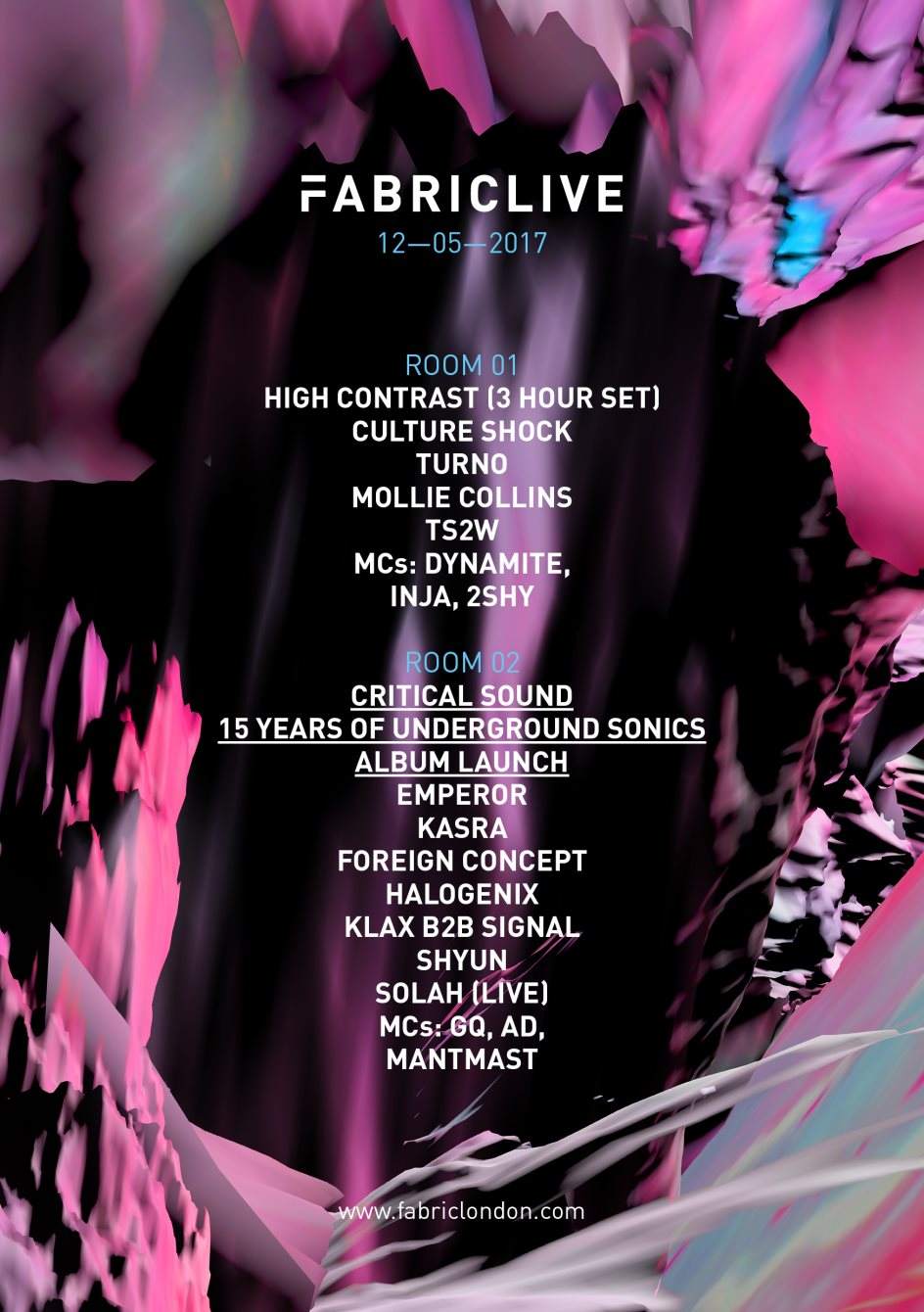 FABRICLIVE: High Contrast & Critical Sound Album Launch - フライヤー表