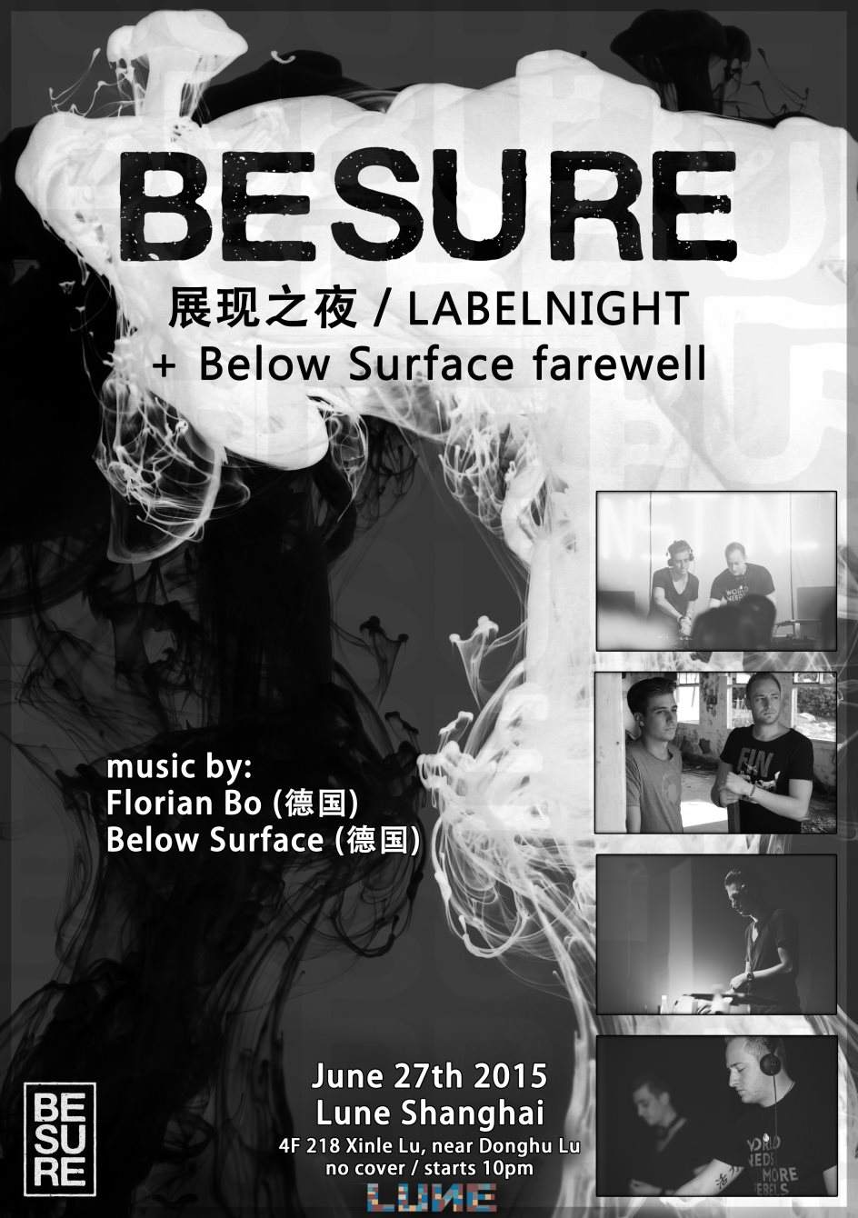 Be Sure Labelnight & Below Surface Farewell - フライヤー表