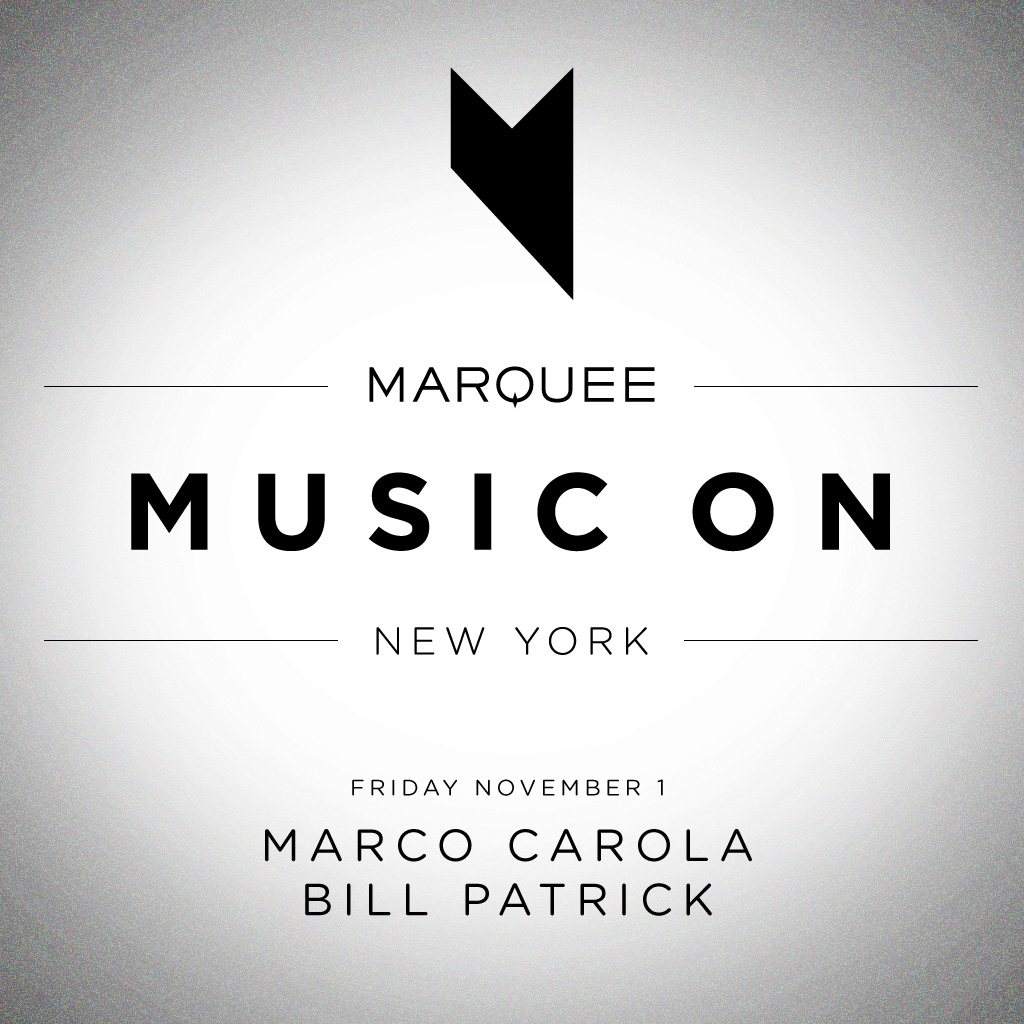 Music On New York - Marco Carola with Bill Patrick - Página frontal