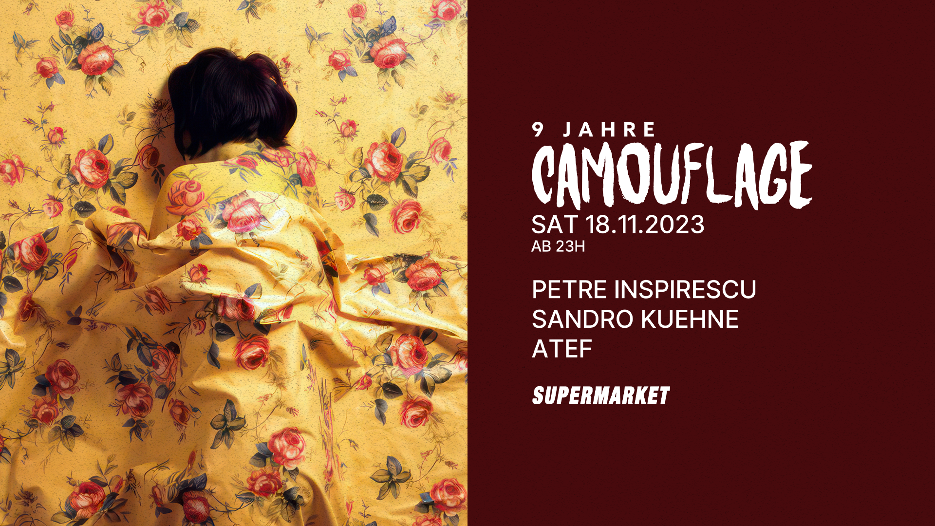 9 Jahre Camouflage with Petre Inspirescu - フライヤー表