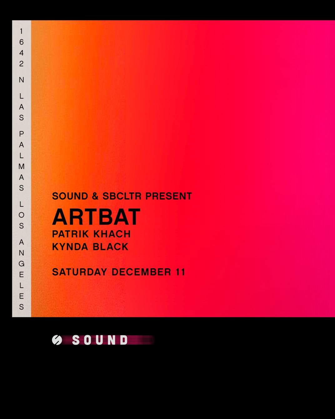 Sound x SBCLTR present Artbat - Página frontal