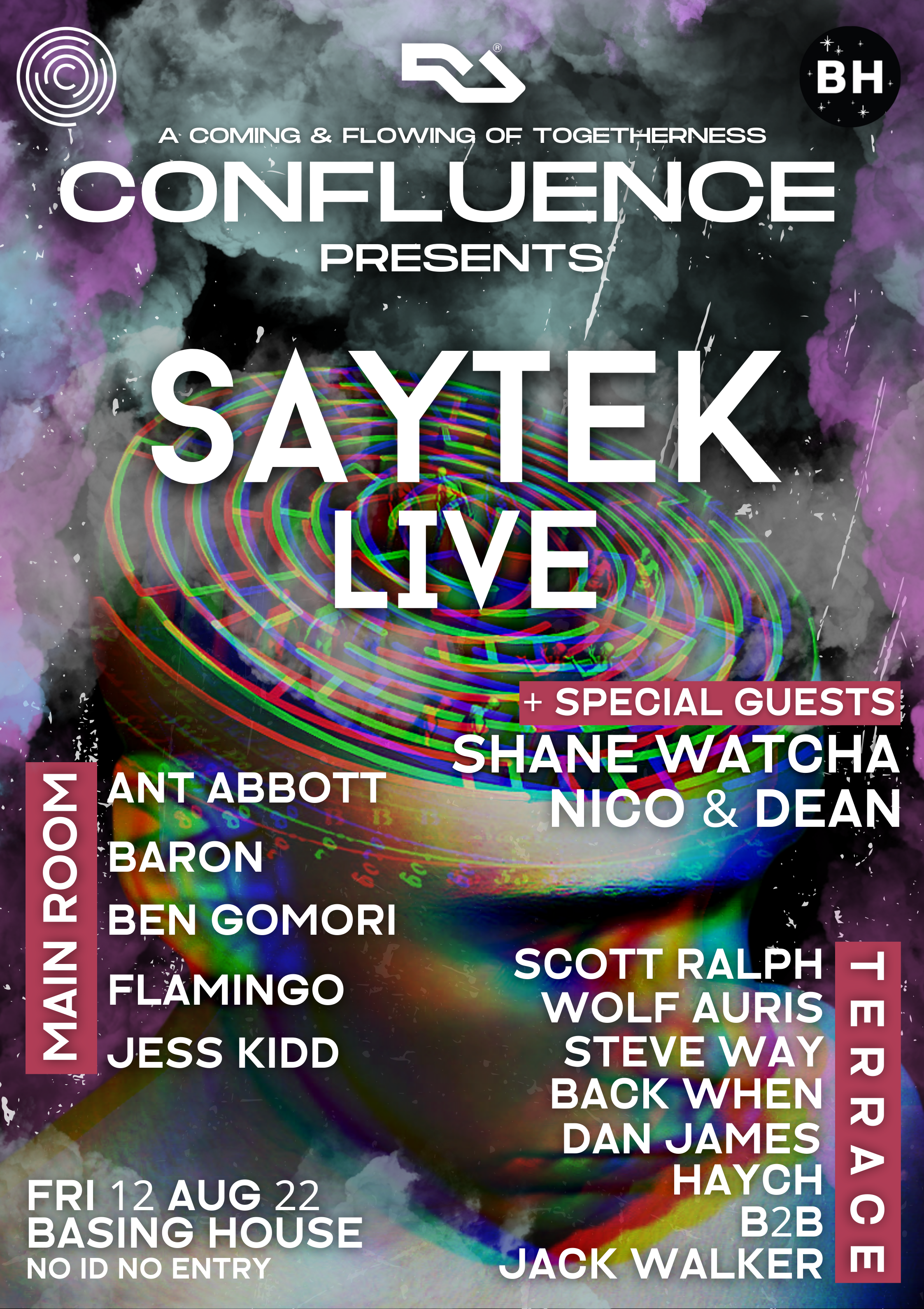 Confluence presents Saytek LIVE - フライヤー表