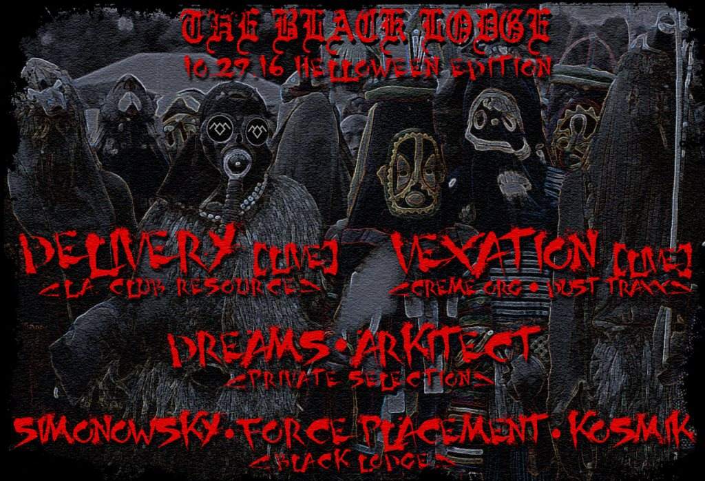 A Black Lodge Halloween - Delivery, Vexation, Dreams, Arkitect & BL Rezidents - Página frontal