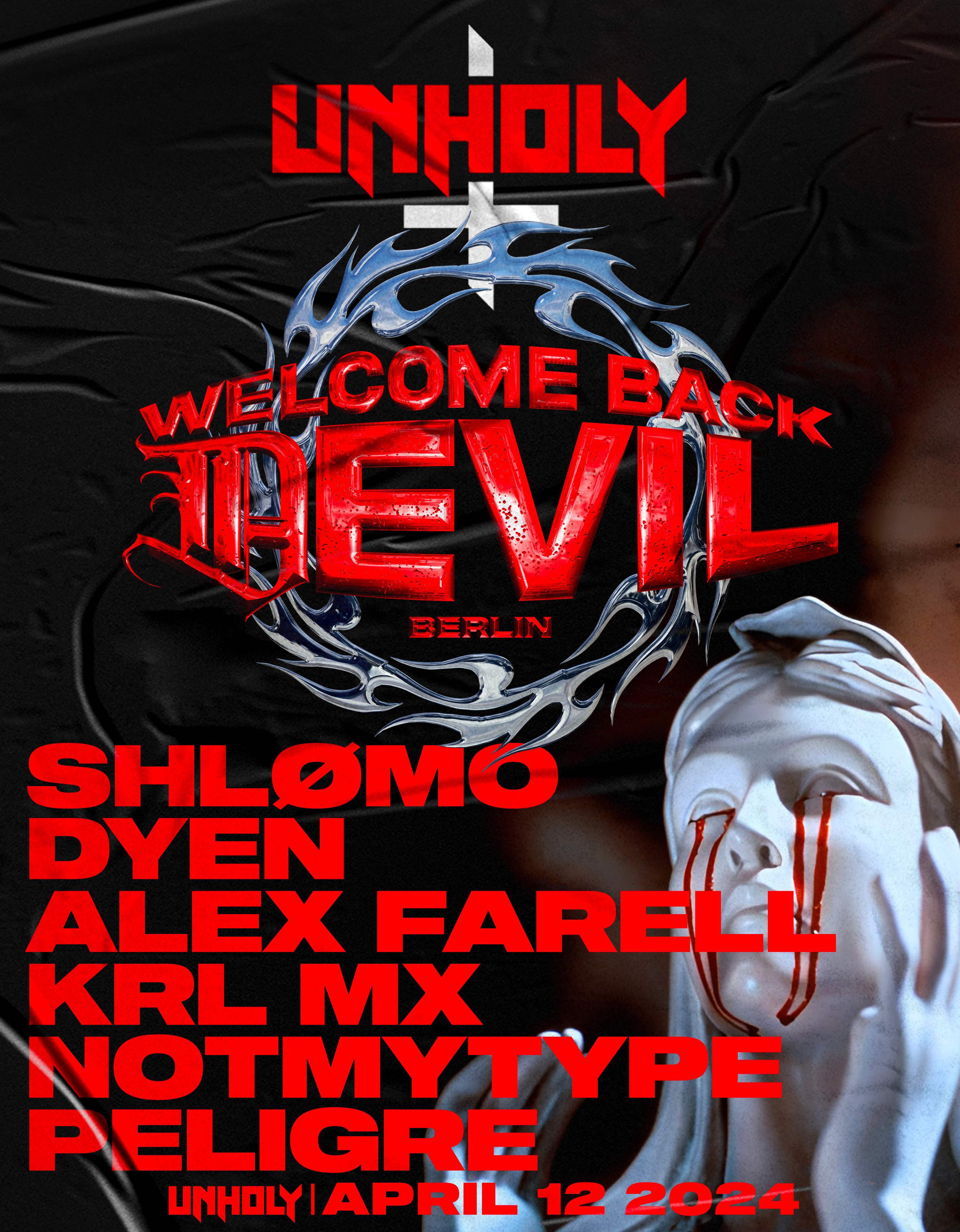 UNHOLY x WELCOME BACK DEVIL - フライヤー表