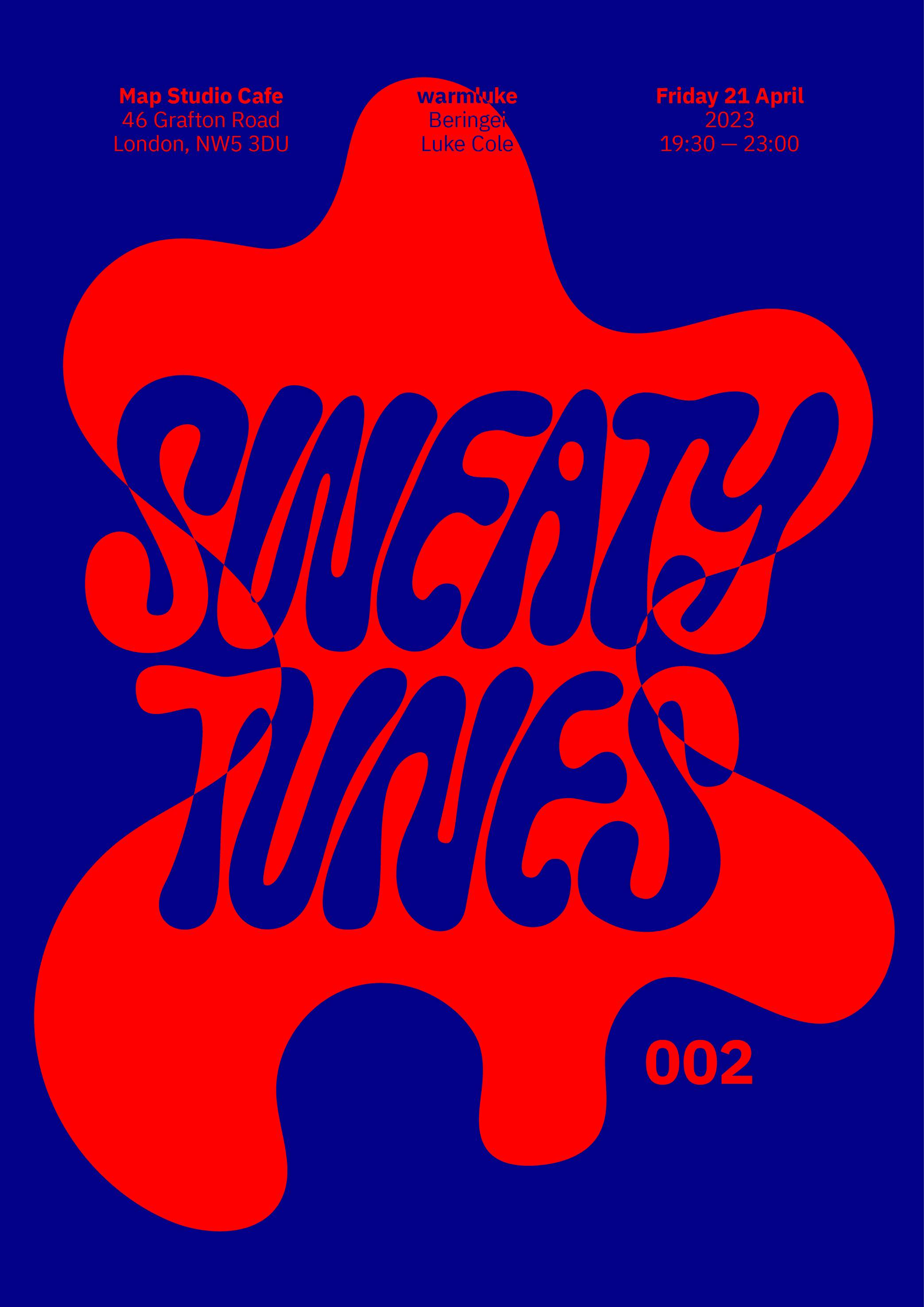Sweaty Tunes 002 - フライヤー表