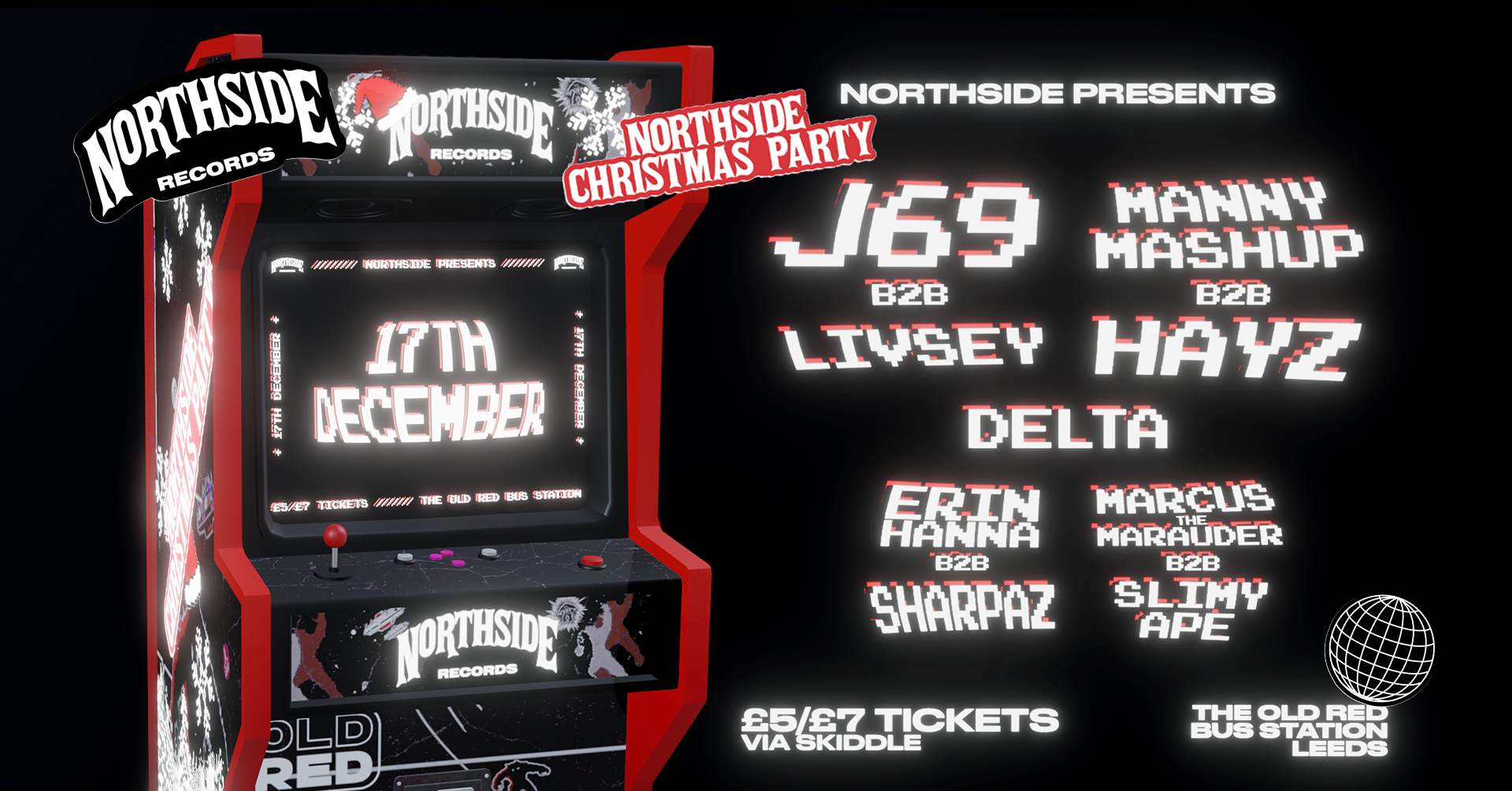 NORTHSIDE CHRISTMAS PARTY:MANNY MASHUP, J69, LIVSEY, HAYZ AND MORE - フライヤー表
