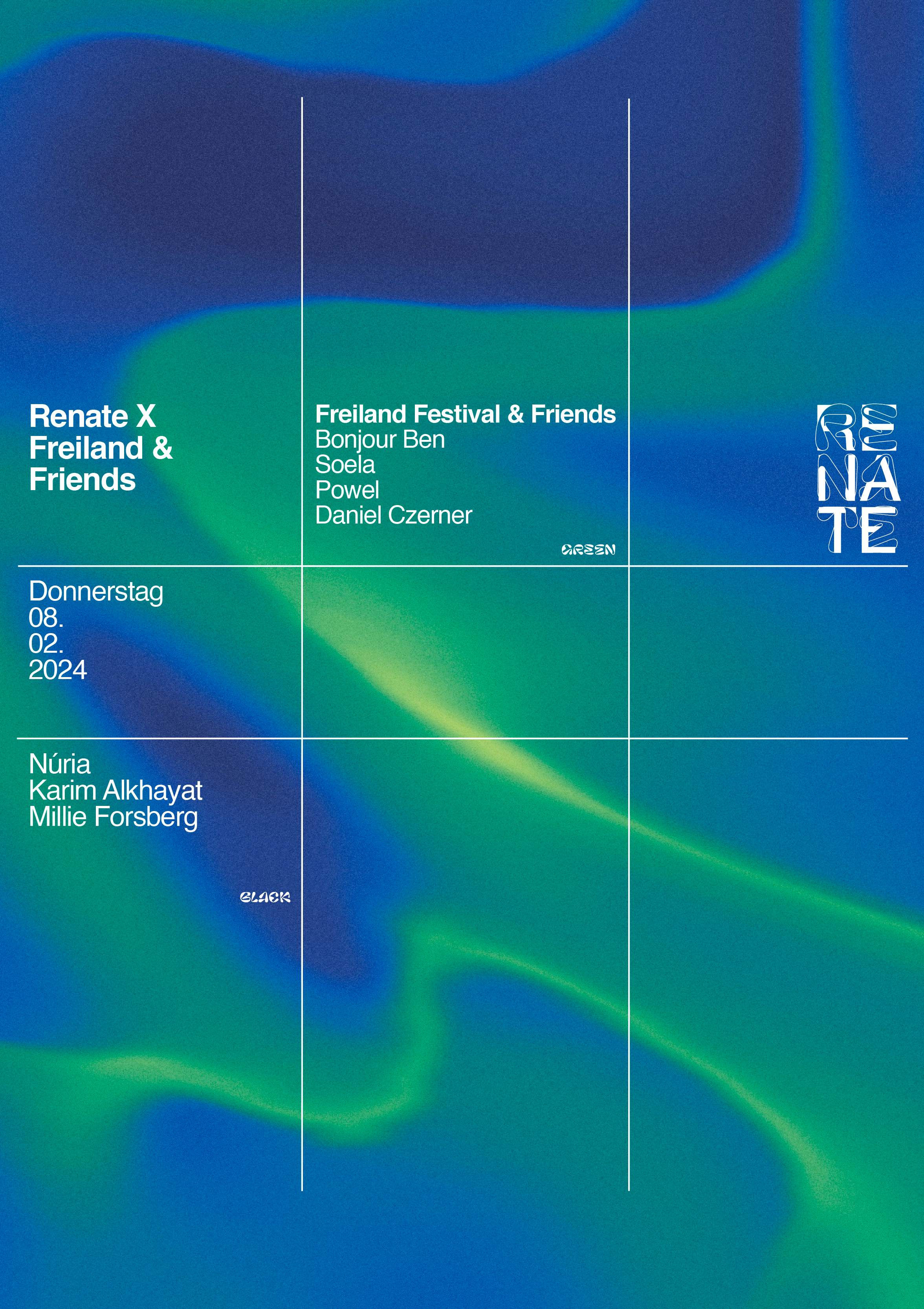 Renate X Freiland & Friends - フライヤー表