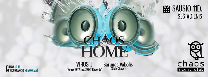 Chaos Home: Virus J & Šarūnas Vabolis - フライヤー表