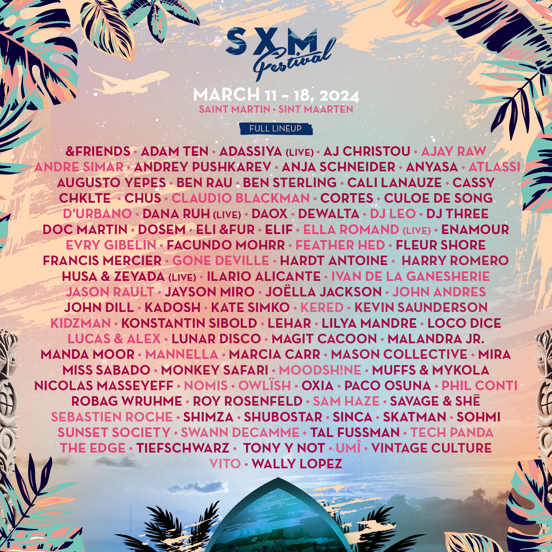 SXM Festival 2024 - フライヤー表